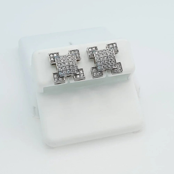 925 Sterling Silver Cubic Zirconia Earrings, U19254790 - Picture 5 of 11